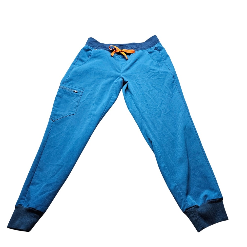 FIGS Zamora Jogger Scrub Pants Women Small Teal Blue Technical Collection Dental